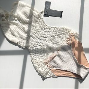 *White* BCBG Crochet Monokini